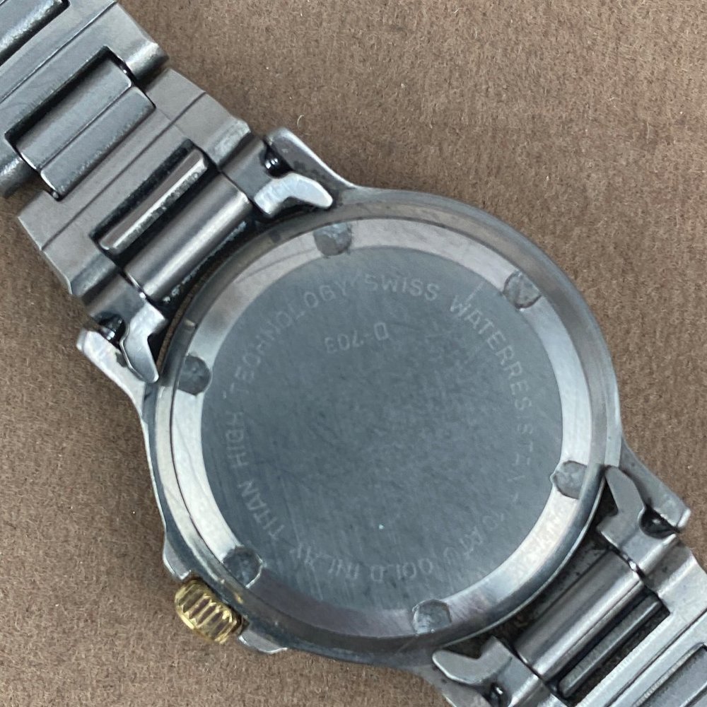 Vintage 2 Tone Gold Inlay Titanium Designer Daniel Mink Watch - Picture 8 of 9